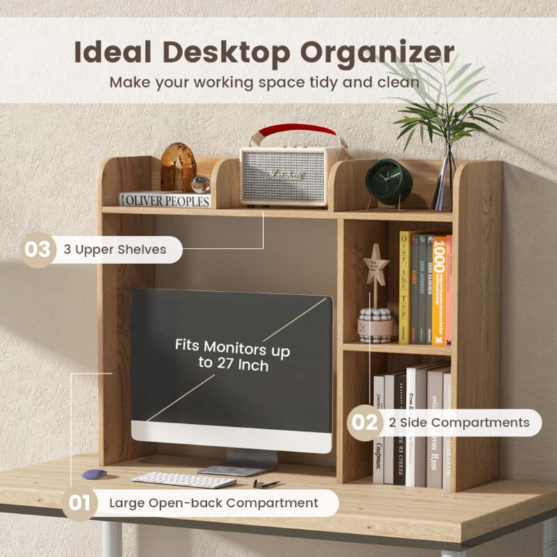 Hivvago  Tier Multipurpose Desk Bookshelf with 4 Shelves