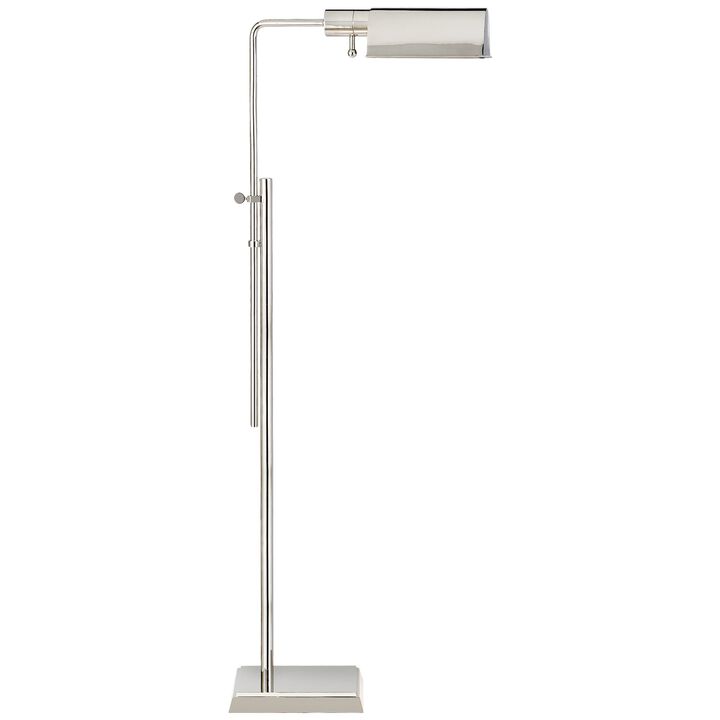 Pask Pharmacy Floor Lamp in Polished Nickel