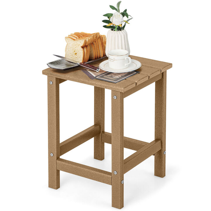 14 Inch Square Weather-Resistant Adirondack Side Table