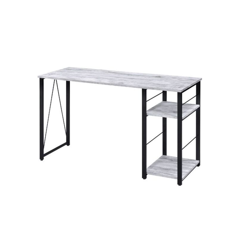 Vandana Writing Desk, White & Black Finish 92767