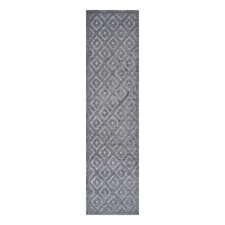 Portmany Neutral Diamond Trellis Indoor/Outdoor Area Rug