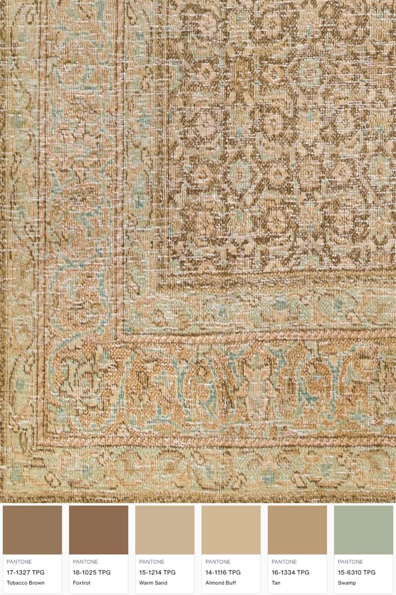 District Loom Vintage Persian Tabriz area rug -Ambrose