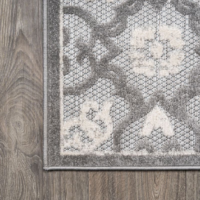 Gallia Tile Trellis High-Low Indoor/Outdoor Area Rug