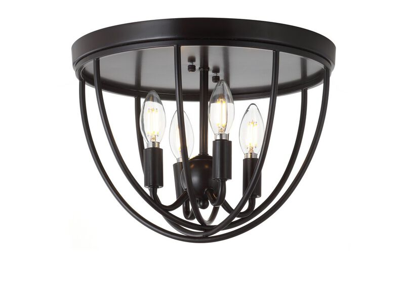 Peter 13.75" Metal LED Flush Mount, Oil Rubbed Bronze