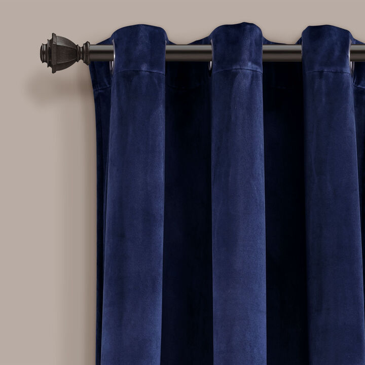 Prima Velvet Solid Light Filtering Window Curtain Panels