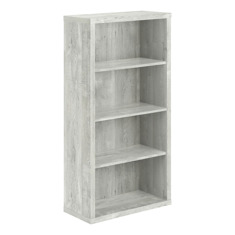 Monarch Specialties I 7405 Bookshelf, Bookcase, Etagere, 5 Tier, 48"H, Office, Bedroom, Laminate, Grey, Contemporary, Modern