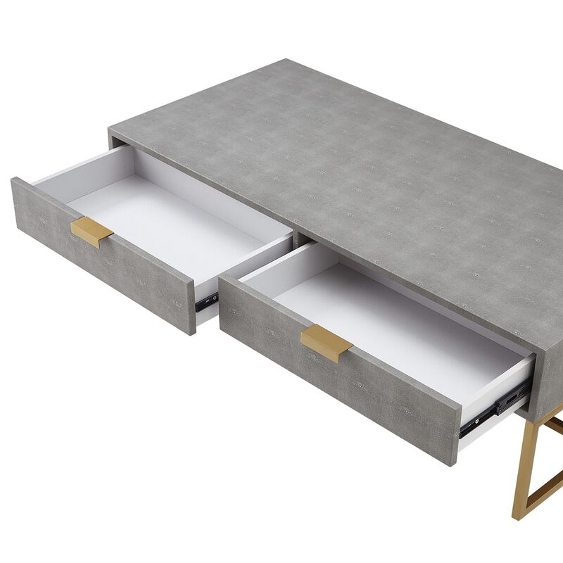 Nicole Miller Taha Faux Shagreen Coffee Table