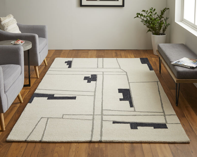 Maguire 8902F Ivory/Gray/Taupe 9' x 12' Rug
