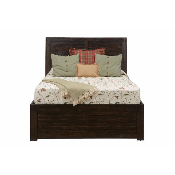 Jofran Kona Grove Distressed Rustic Solid Acacia Queen Storage Bed