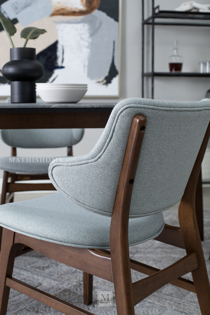 Upholstered Side Chair in Mint