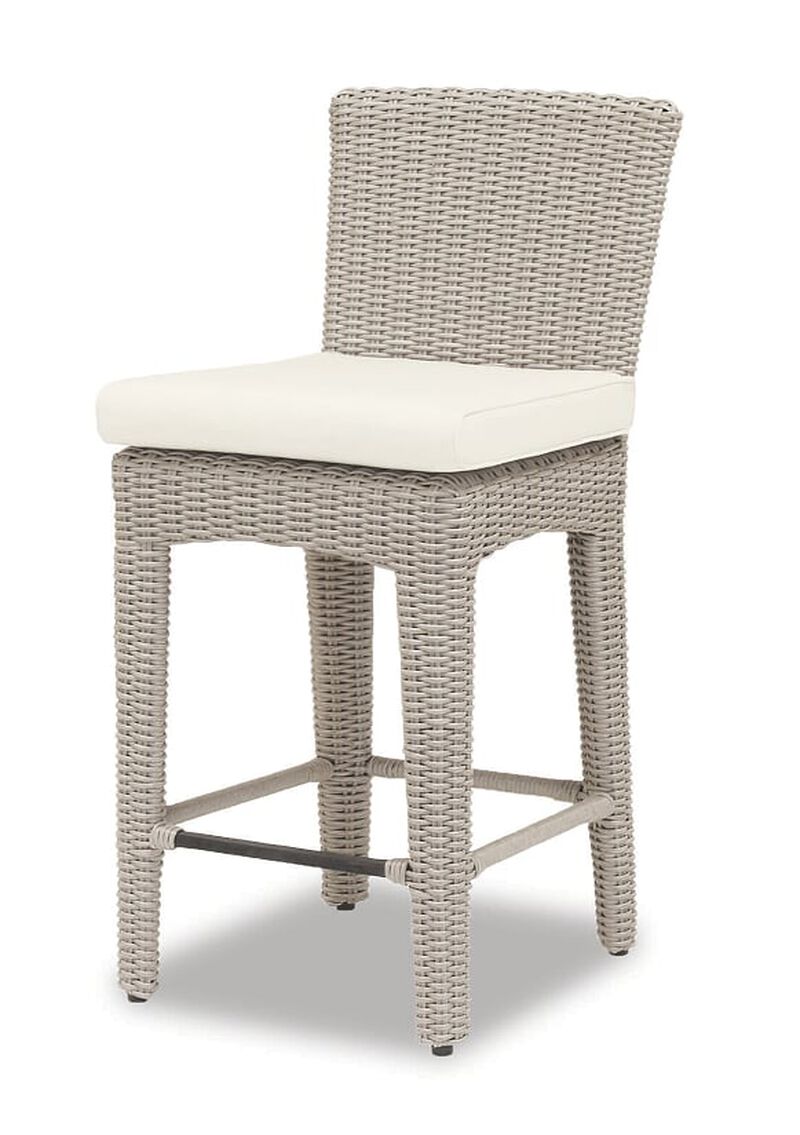 Manhattan Counter Stool in Linen Canvas w/ Self Welt