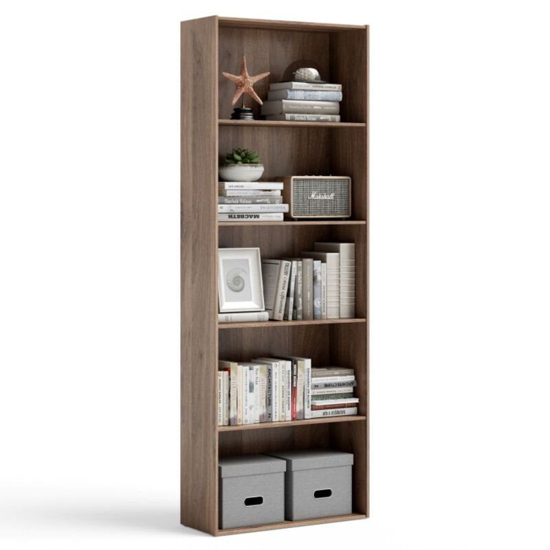 Hivago 5-Shelf Storage Bookcase Modern Multi-Functional Display Cabinet Furniture