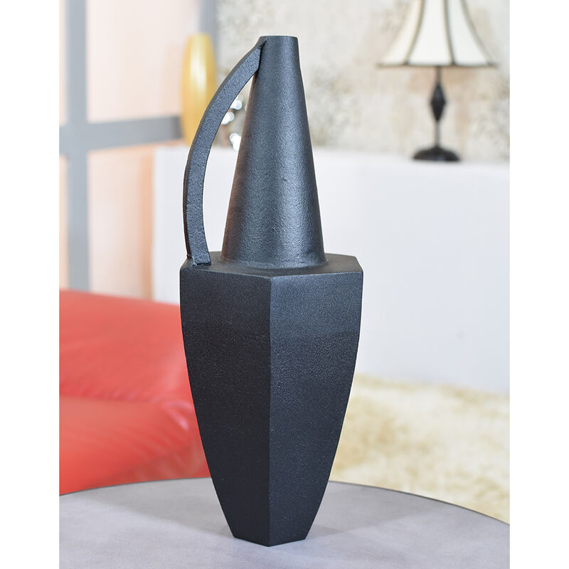 Handmade Aluminium Geometric Black Bud Vase For Indoor & Outdoor Use BBH Homes