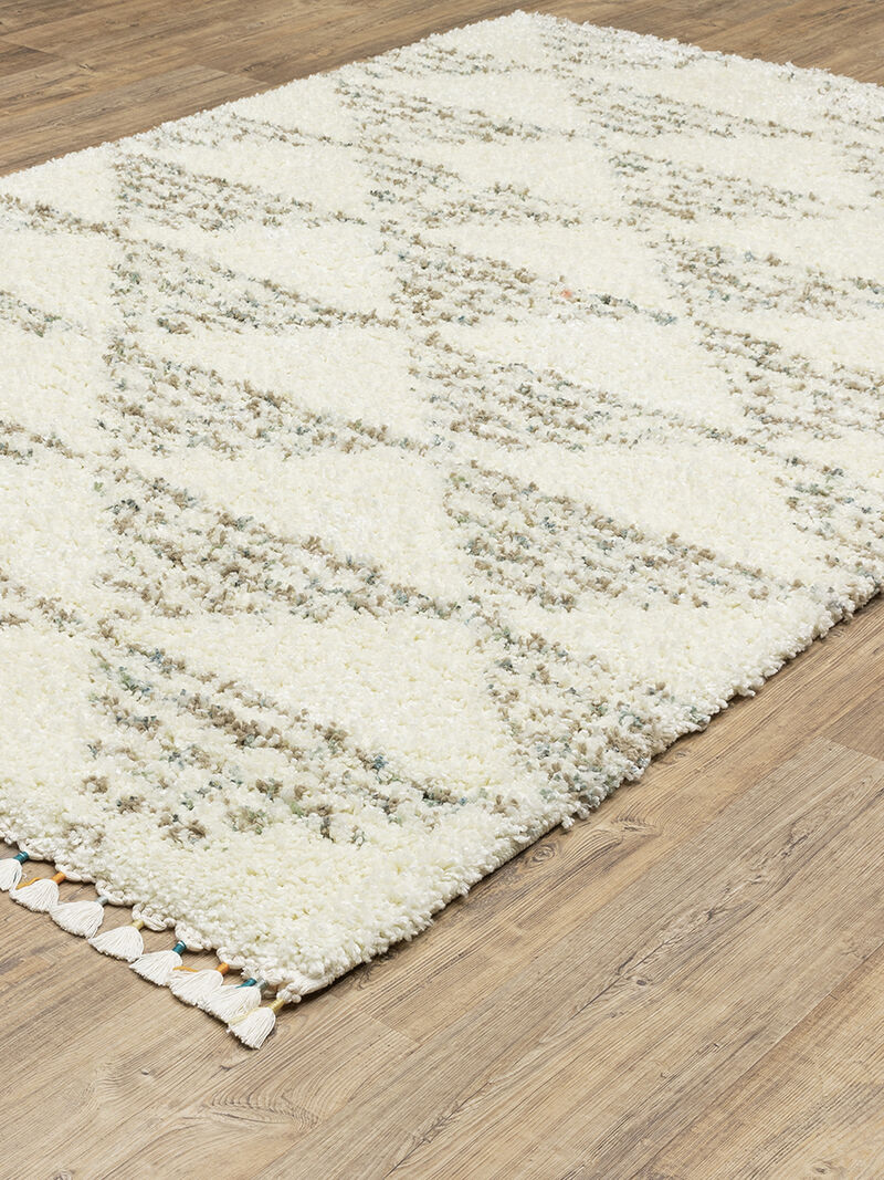 Axis 6'7" x 9'6" Ivory Rug