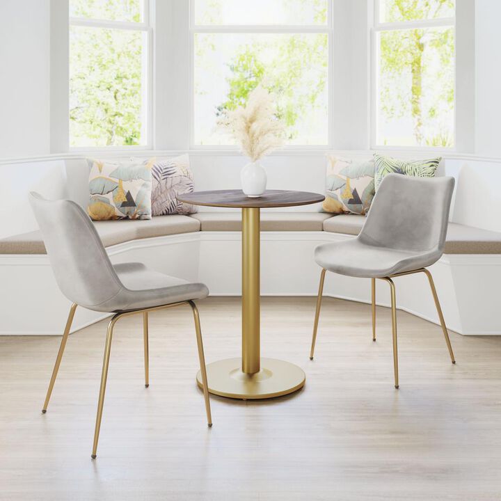 Belen Kox Alto Bistro Table, Brown & Gold, Belen Kox