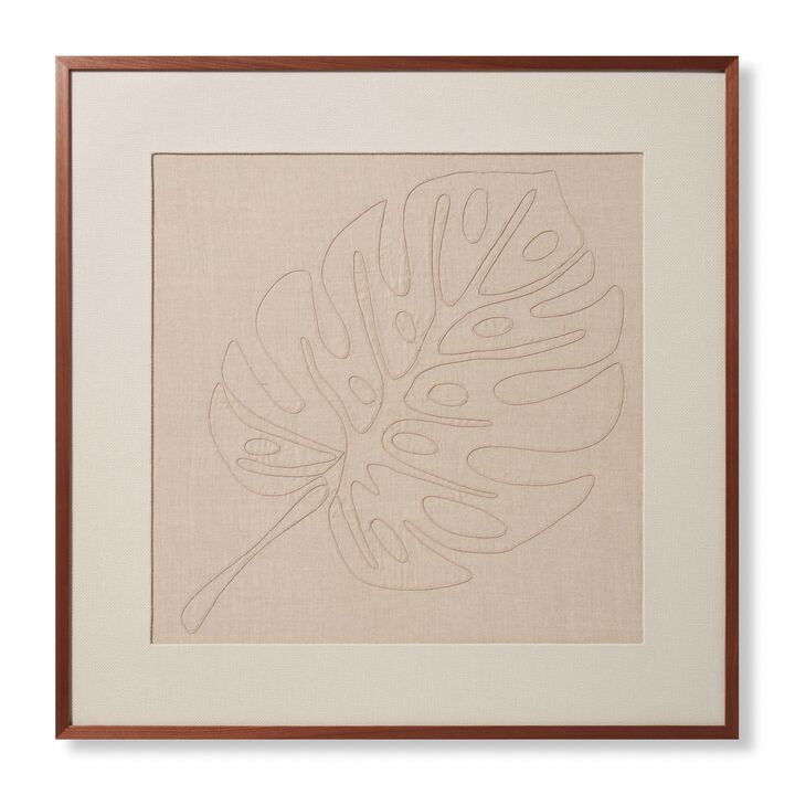 Monstera Natural Beige Wall Art