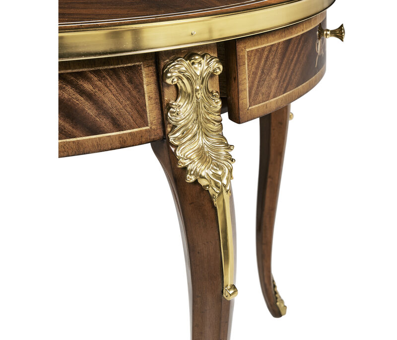 Mahogany & Pearl Accent Table