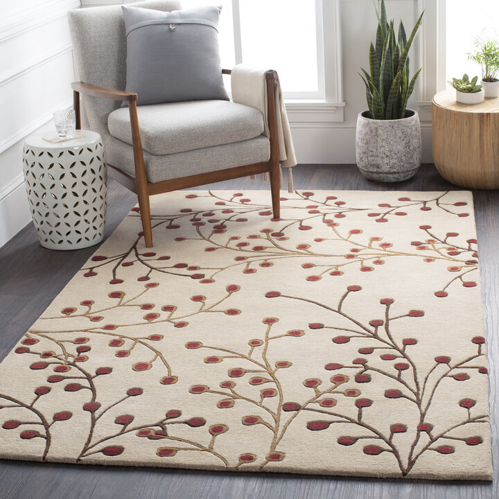 Athena ATH-5053 4' x 6' Red Rug