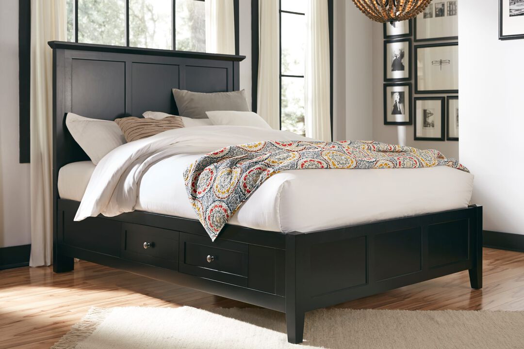 Paragon Full-size Four Drawer Storage Bed in Black