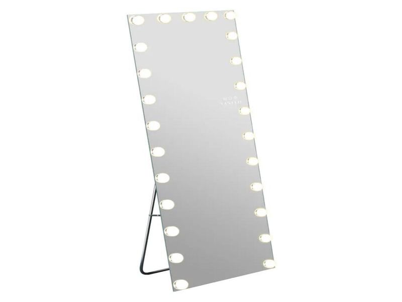 69''*31.5'' Vanity Mirror 24 LED Bulbs Wall Mount USB PortWhite
