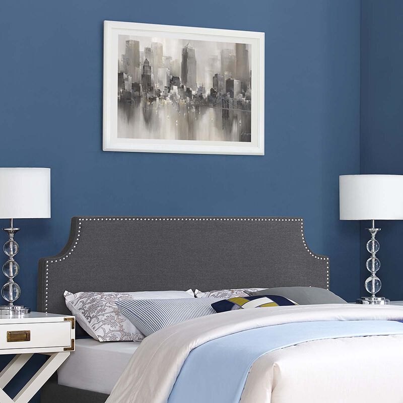 Modway - Laura King Upholstered Fabric Headboard Gray