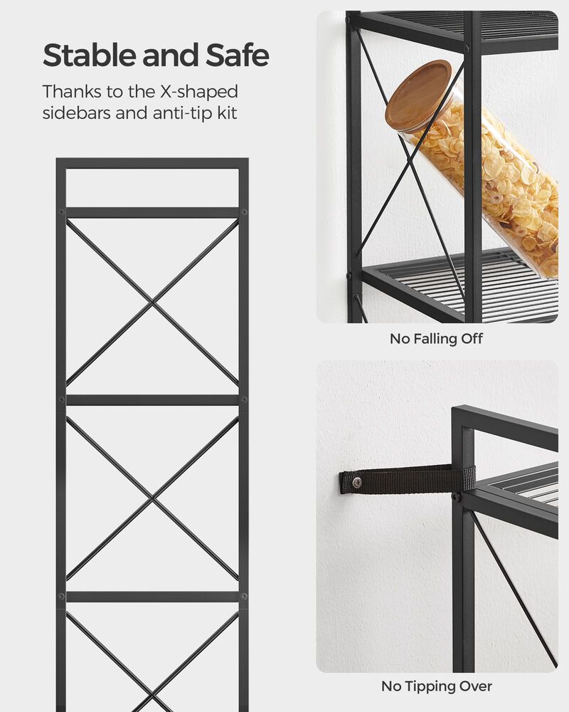 31.5" Wide Storage Rack with X Side Frames Ink Black