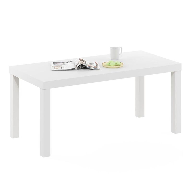 Furinno Classic Simple Coffee Table for Living Room, White