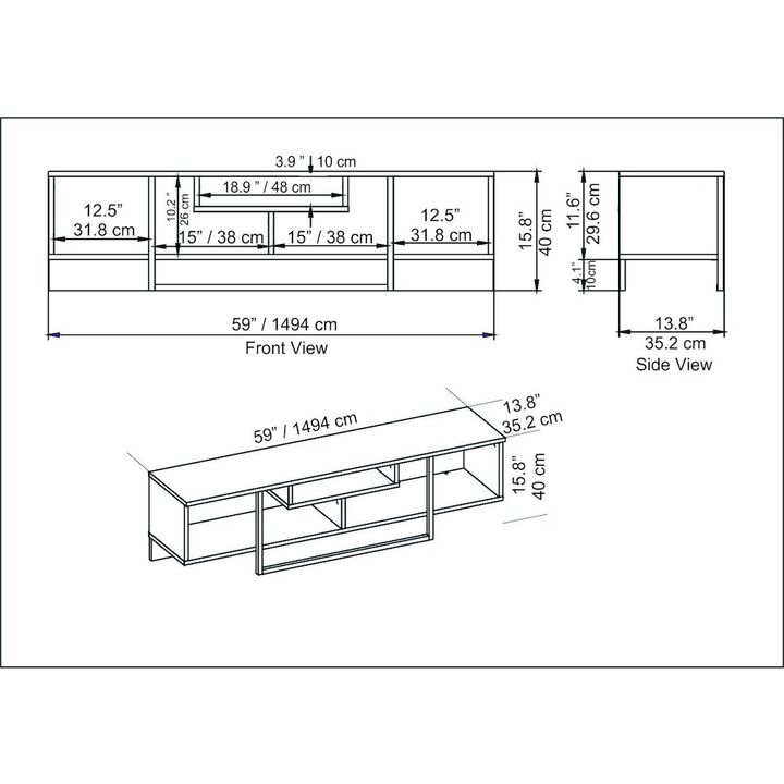 Decorotika Asal 47 Tv Stand - Oud Oak White