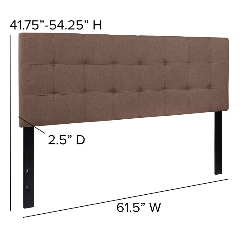 Flash Furniture Bedford Tufted Upholstered Queen Size Headboard in Camel Fabric