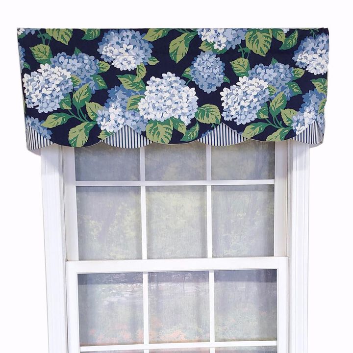 LF Home Luxurious Modern Design Classic Summer Wind Petticoat Style Window Valance 50" x 15" Black