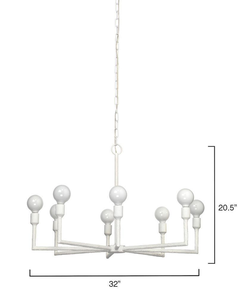 Park 8-Light Gesso Chandelier