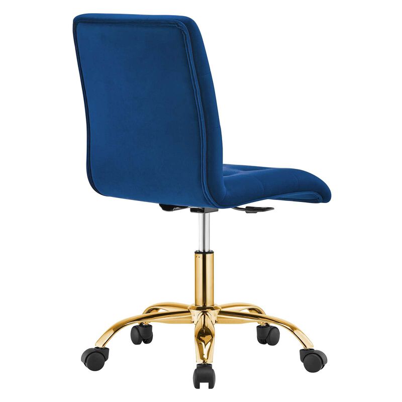 Modway Prim Home Office Desks and Chairs, Gold Navy