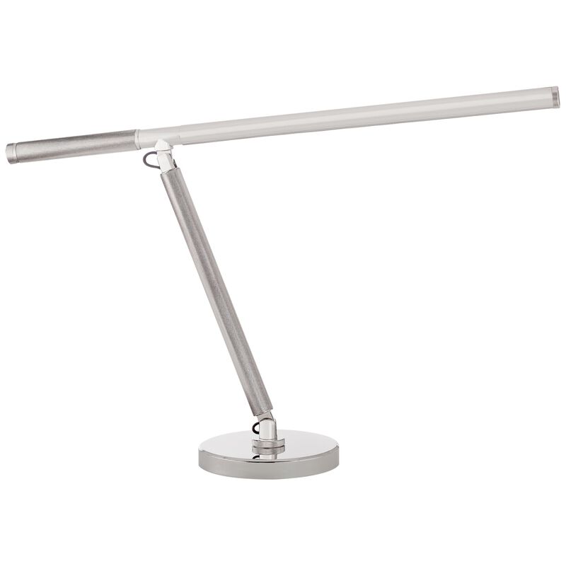 Barrett Knurled Boom Arm Desk Light in Polished Nickel