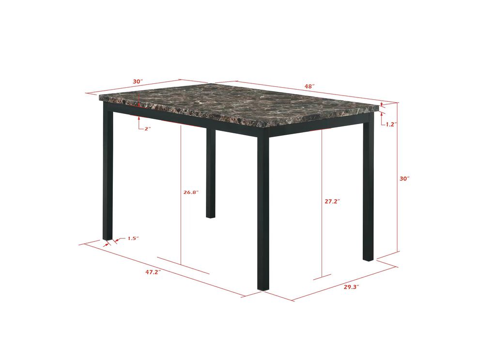 Faux Marble Top metal frame dinette table