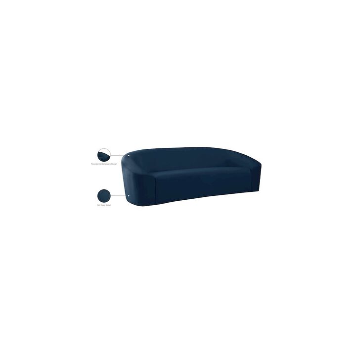 Meridian Furniture Riley Navy Velvet Sofa