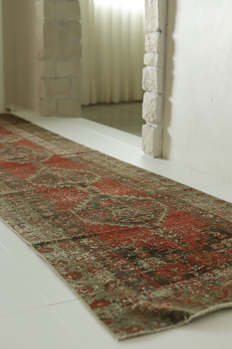 District Loom Antique Persian Heriz Karaja Runner Rug- Townsend