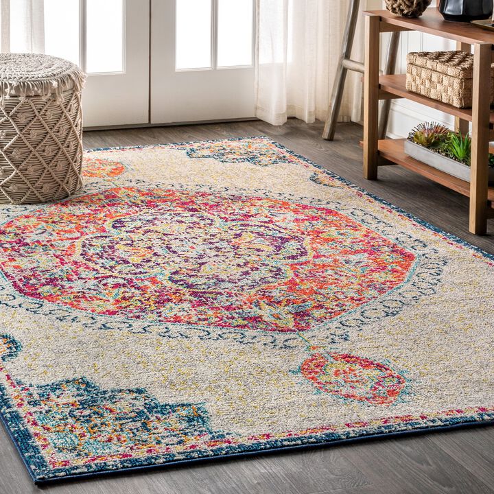 Imara Bohemian Flair Boho Vintage Medallion Area Rug