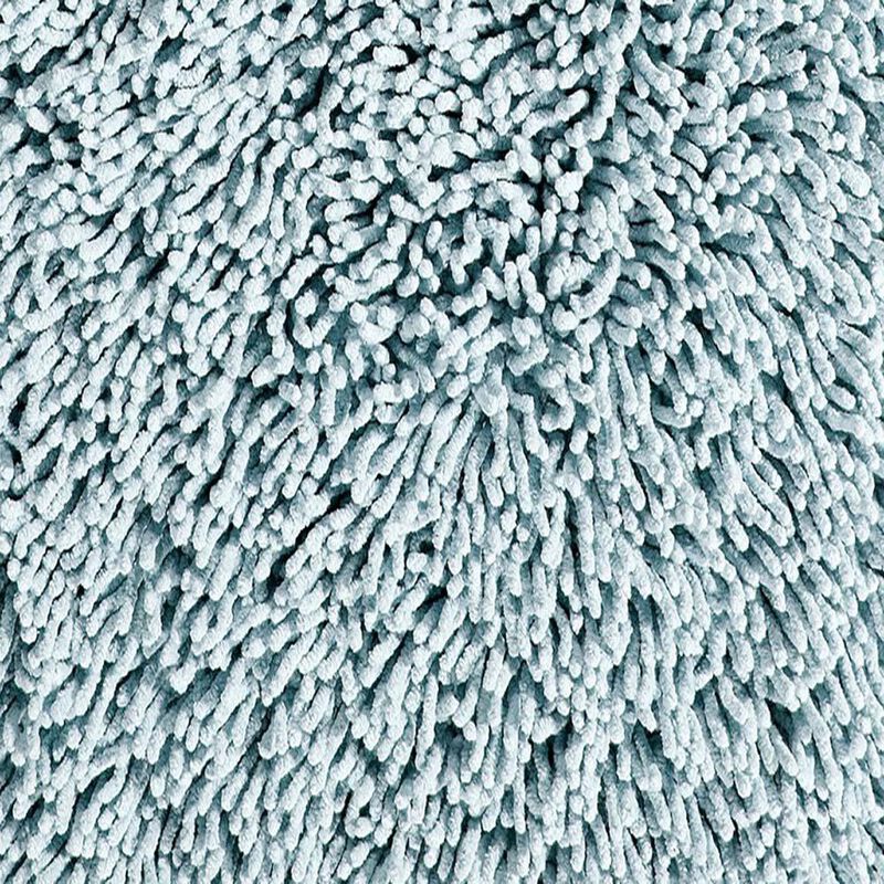 Knightsbridge Chenille Shaggy 220 GSF Non Skid Back Bath Rug 21 x 34 - Light Blue