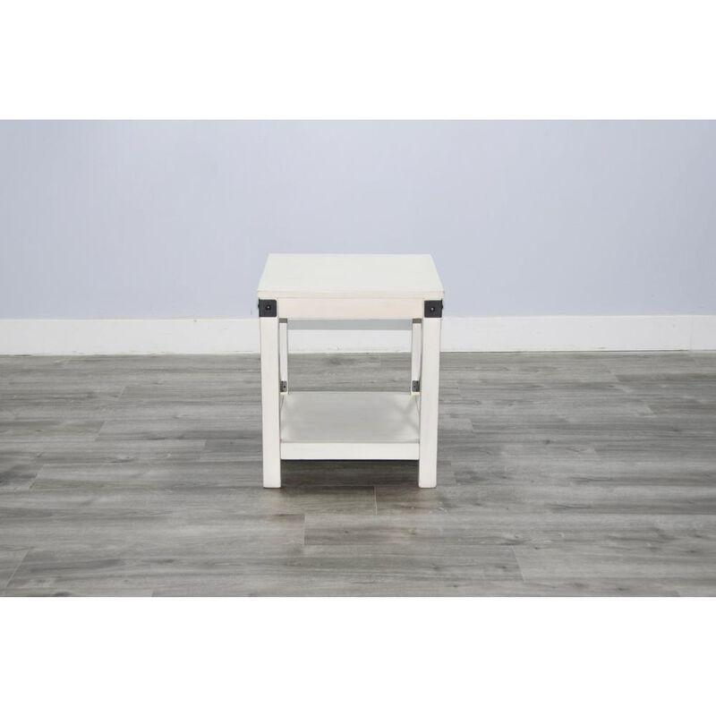 Sunny Designs Bayside White Wood End Table