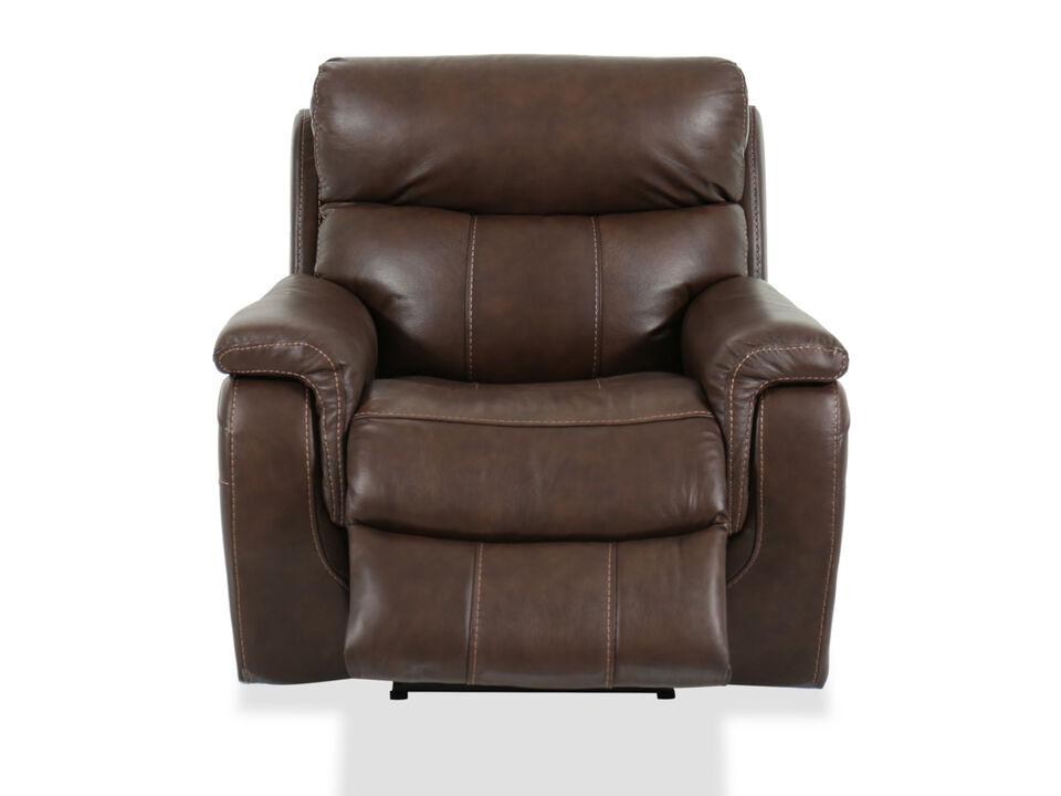 power recliner - brown leather