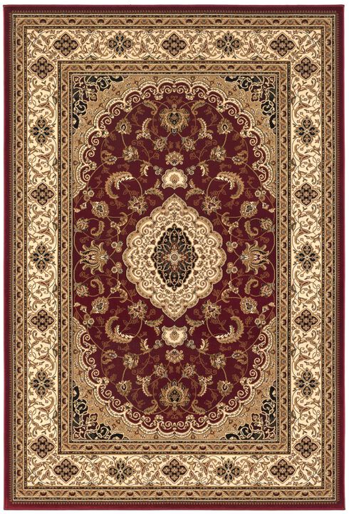 Majestic Traditional Persian Red Beige Indoor Area Rug