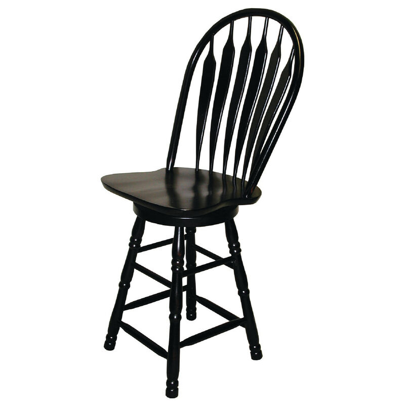 Black Cherry Selections 44.5 in. High Back Wood Frame 24 in. Bar Stool