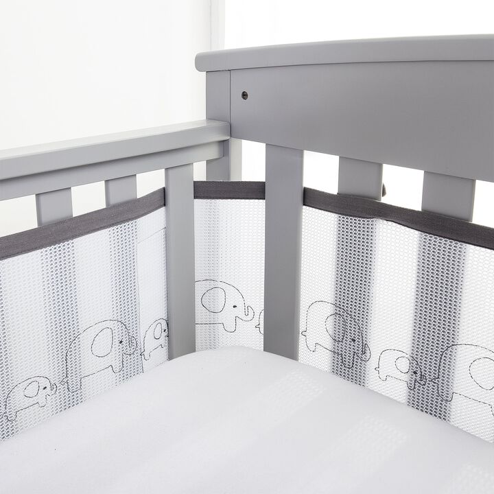 Breathable Mesh Crib Liner — Deluxe Embroidered Collection