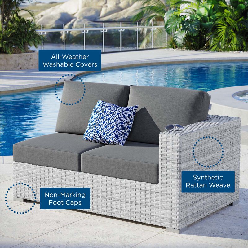 Modway - Convene Outdoor Patio Right-Arm Loveseat
