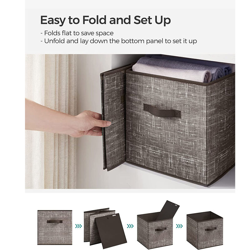 Non-Woven Fabric Storage Cubes with Double Handles