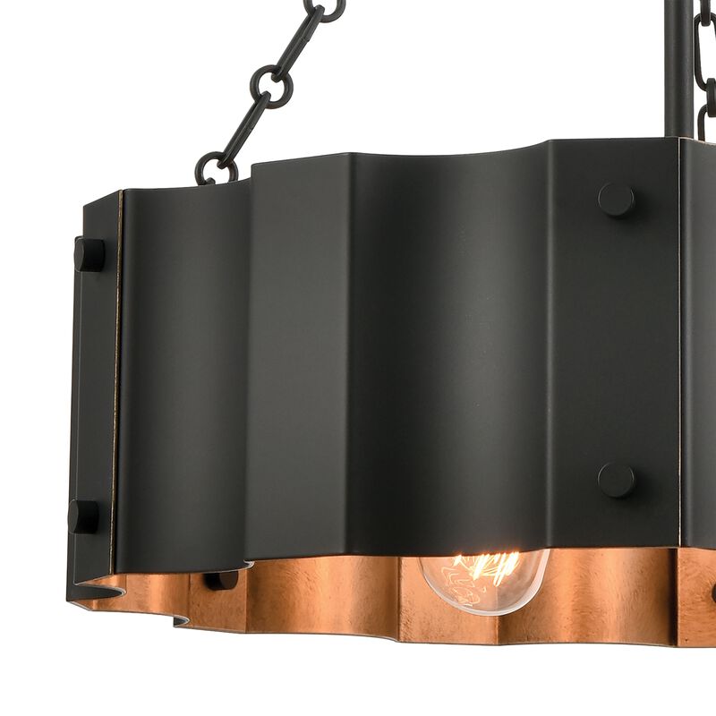 Clausten 21'' Wide 4-Light Black Chandelier