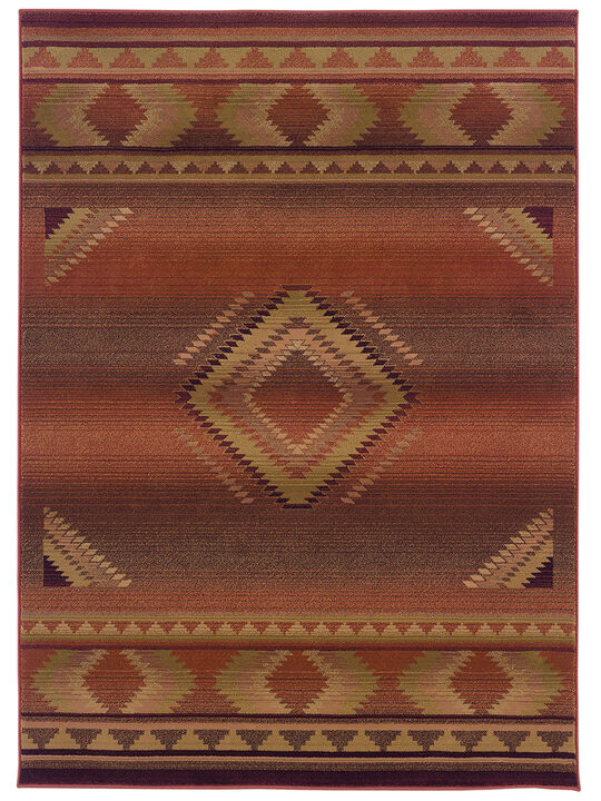 Generations 7'10" x 11' Red Rug