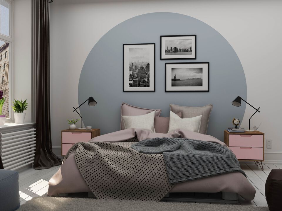 Rockefeller Pink 2-Drawer Nightstands (Set of 2)