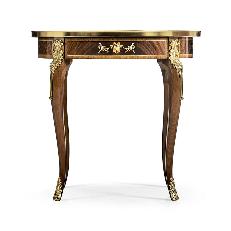 Mahogany & Pearl Accent Table