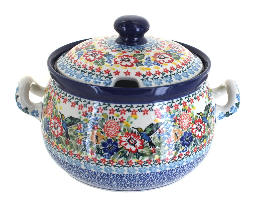 Blue Rose Polish Pottery Sapphire Fields Soup Tureen